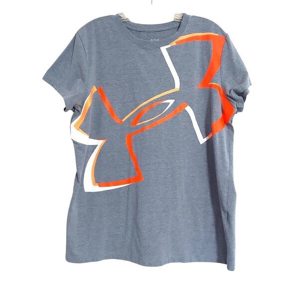 Under Armour The Classic Tee Women's Light Gray Short Sleeve Graphic T-Shirt - Picture 1 of 4